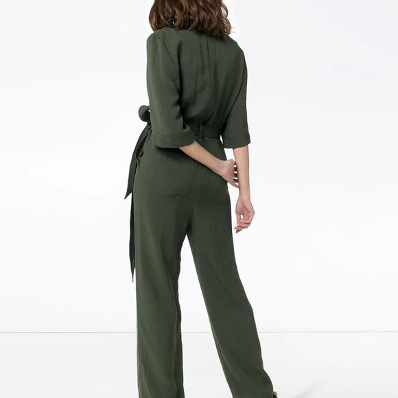Nanushka Astero wrap front jumpsuit - Picture 3 of 4